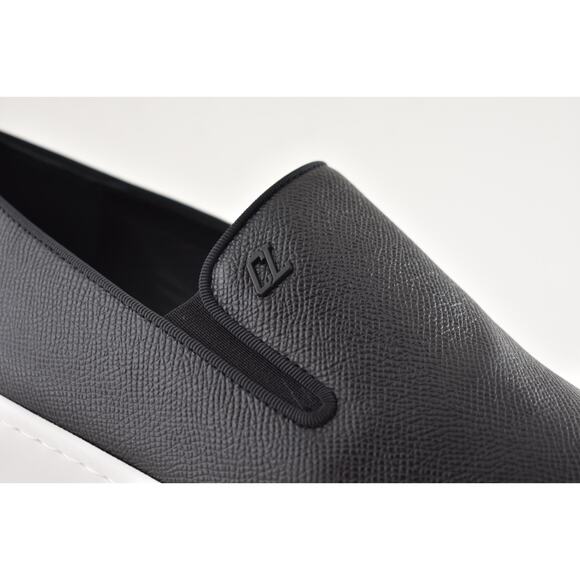 Christian Louboutin Mens Boatissimo Flat Black Leather Slip On Sneakers 42 9 - Picture 8 of 16